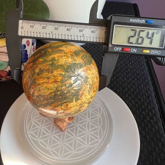 Realgar Crystal Large Sphere 1.2 Lbs - Picture 12 of 14